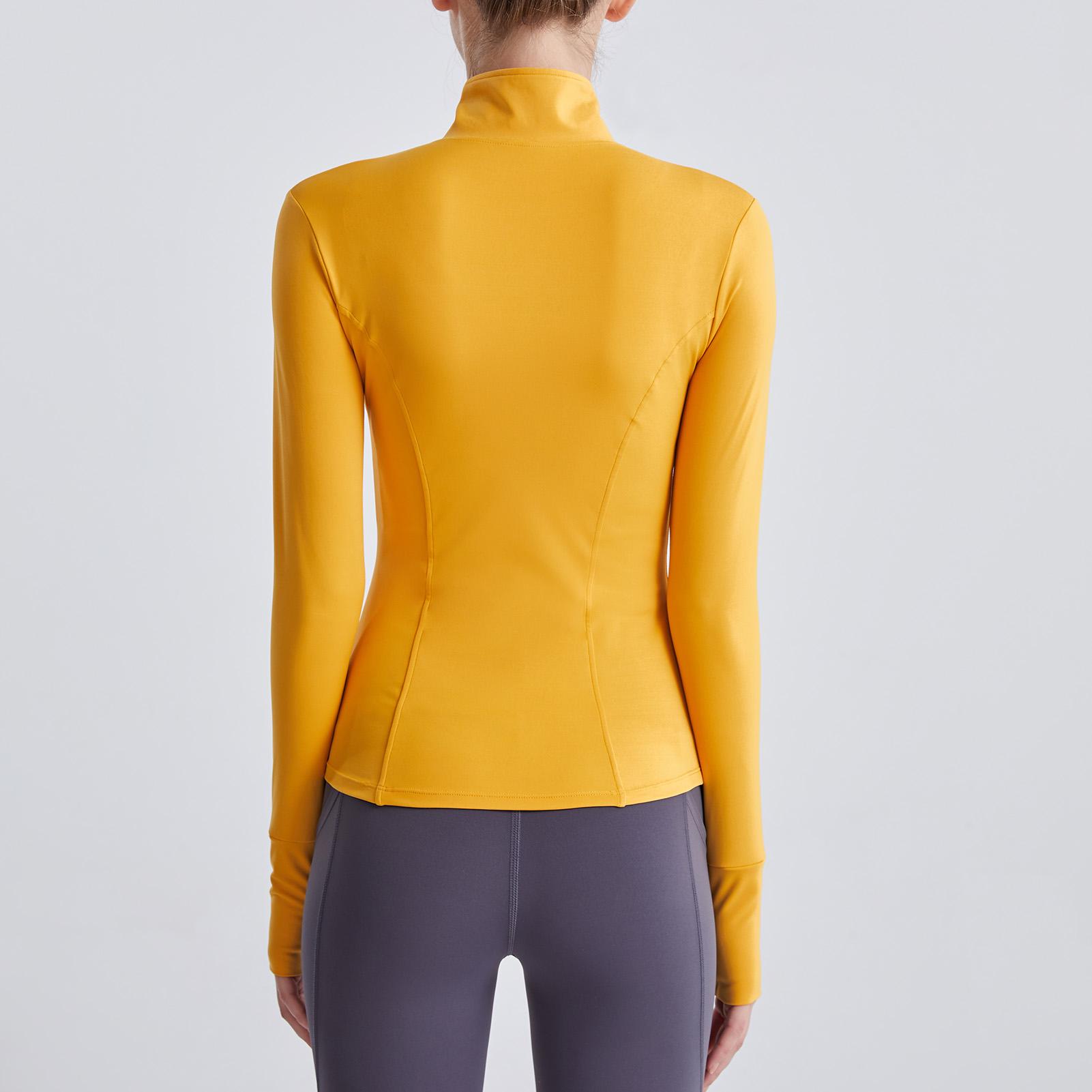 Áo khoác thể thao có dây kéo và xỏ ngón tay cái để tập thể dục, chạy bộ, yoga thoải mái