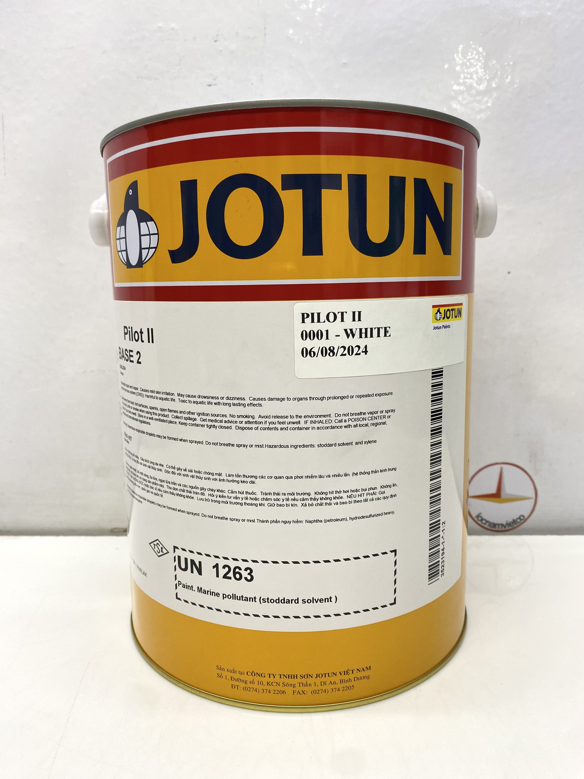 Sơn Jotun Pilot 2 Base 1 màu Trắng 5L/lon - Sơn Alkyd