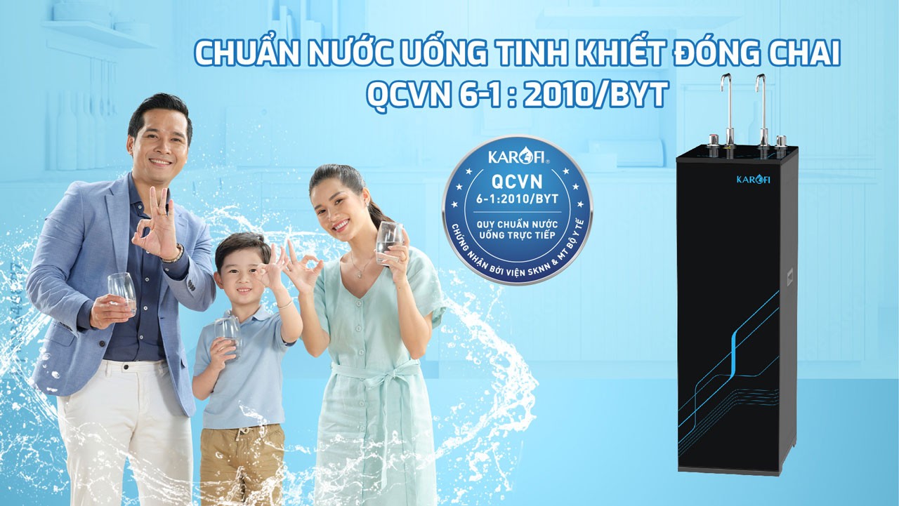 Máy lọc nước nóng nguội RO Mỹ 11 lõi Karofi KAH-D18 - Giao trước lắp sau miễn phí toàn quốc - Bảo hành 36 tháng - Hàng chính hãng