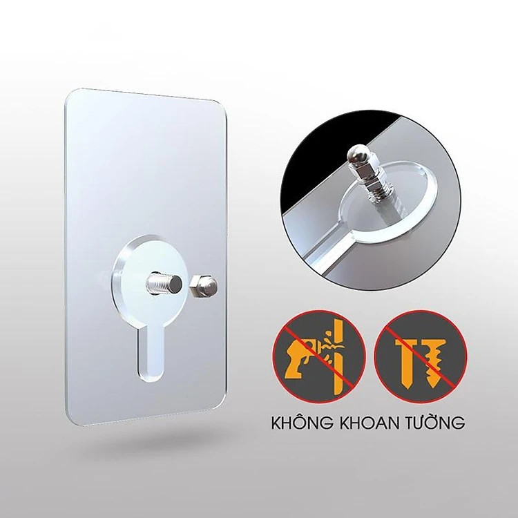 Miếng dán thanh chắn giường, Vít dán tường treo đồ không cần khoan đục, chịu tải cao, chắc chắn và tiện lợi