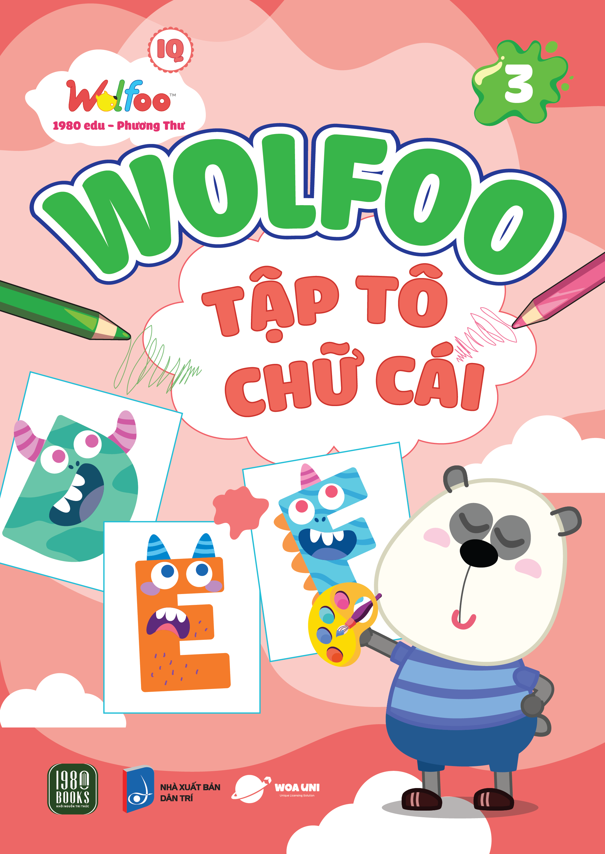 Combo 6 cuốn Wolfoo Tập Tô Chữ Cái Và Chữ Số