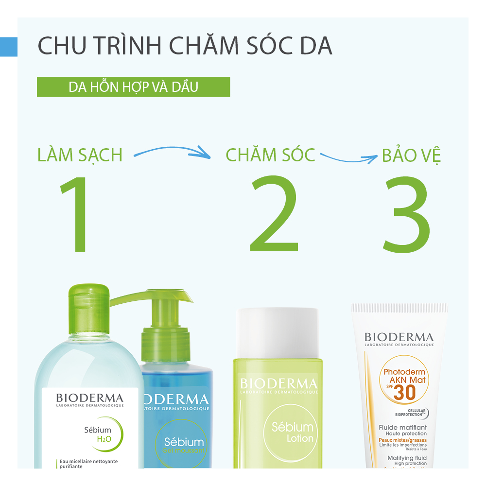 Nước hoa hồng  cho da hỗn hợp và da dầu Bioderma Sébium Lotion - 50ml