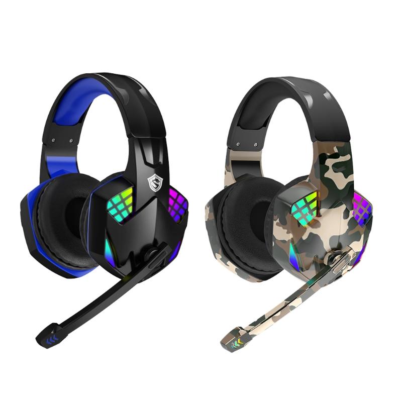 Âm Thanh Vòm Tai Nghe Tai Nghe Stereo Với Chống Ồn Ánh Sáng RGB Tương Thích Với PC Máy Tính Laptop HX6A