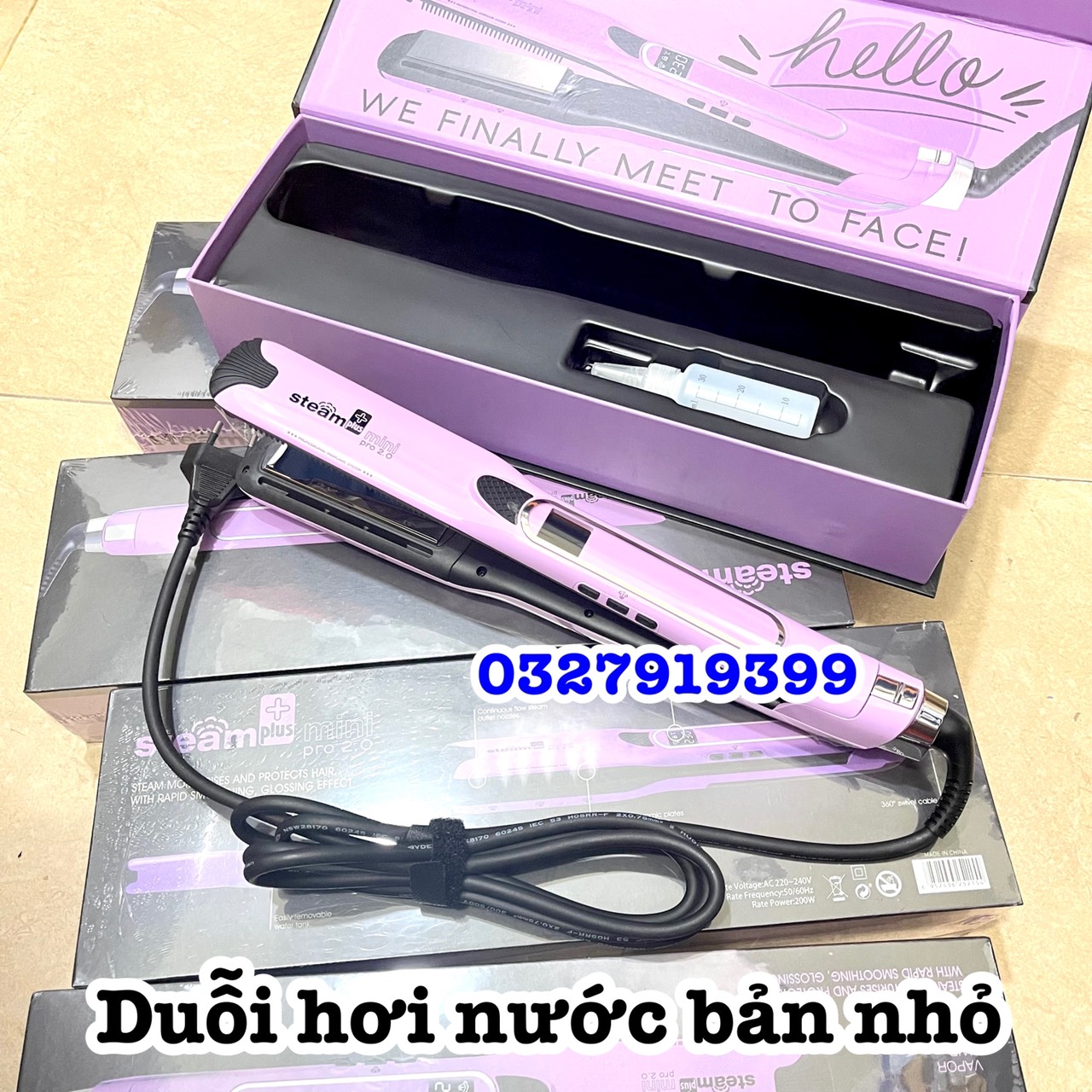 Máy duỗi tóc hơi nước cao cấp Steam Plus bản nhỏ