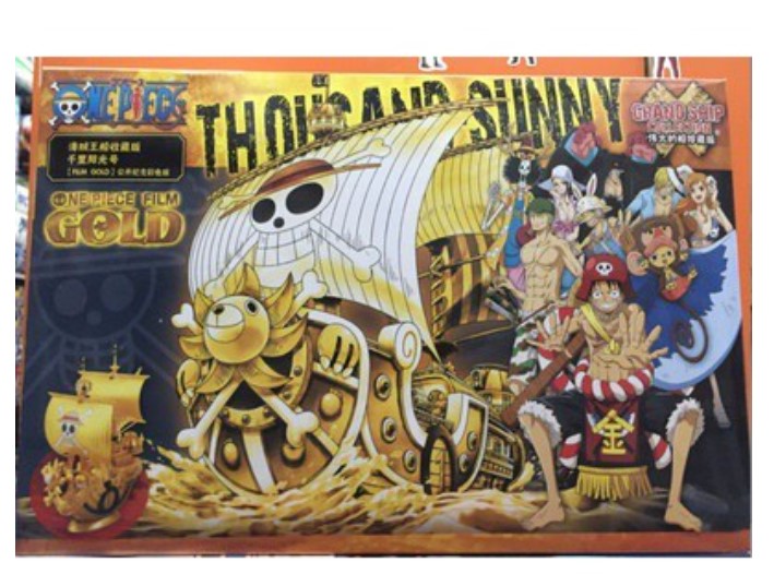 Mô hình lắp ráp tàu Thousand Sunny Film Gold One Piece + Tặng kèm bộ thẻ bài Pokemon