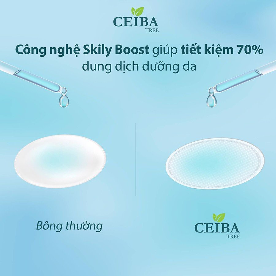 Bông Tẩy Trang 100% Cotton Ceiba Tree 120 miếng