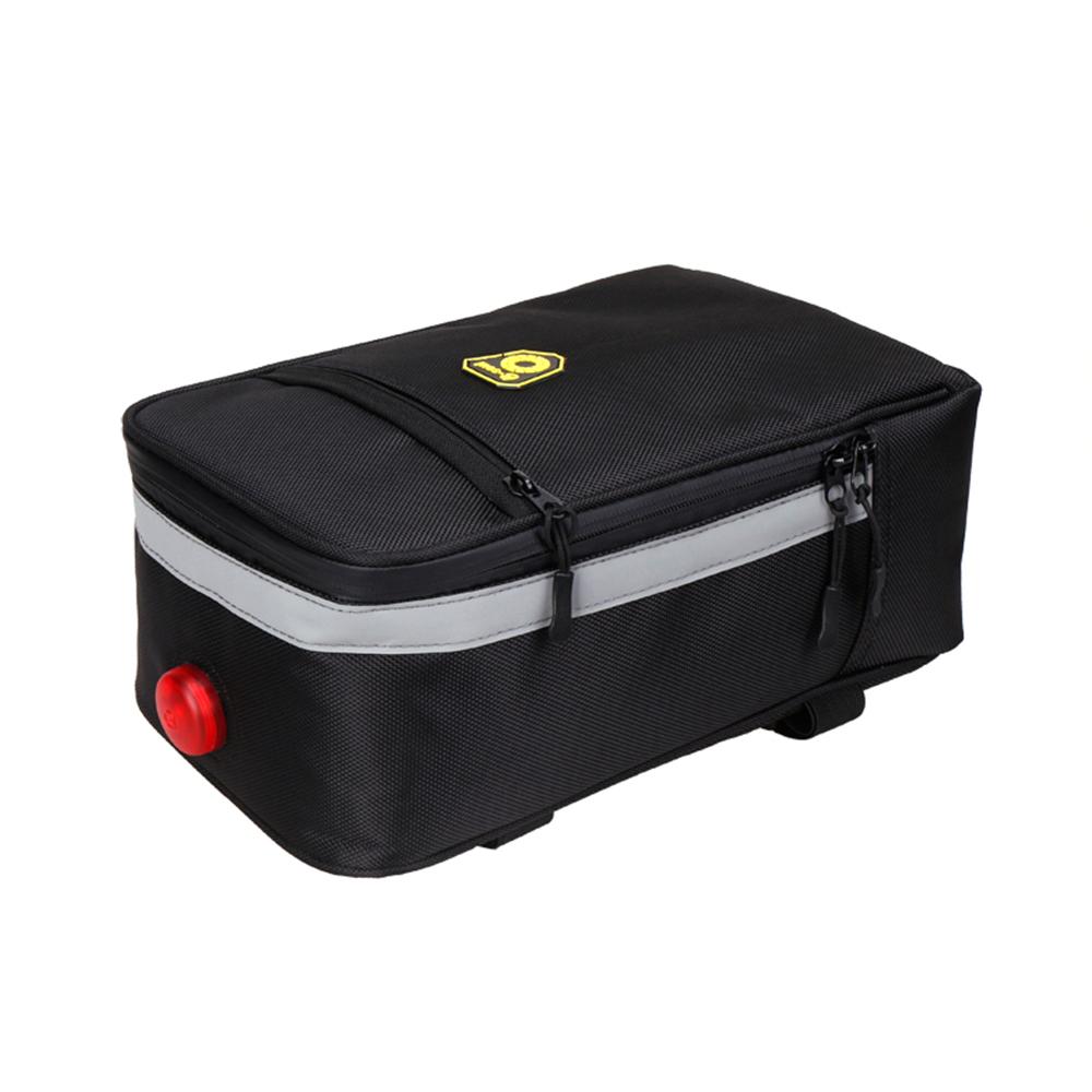 Túi đựng đồ yên sau xe đạp Pannier bằng vải oxford, chống rách sức chứa lớn có Dải phản quang và đèn cảnh báo