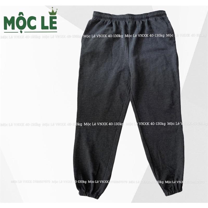 Quần bigsize jogger bo ống nỉ dày dặn