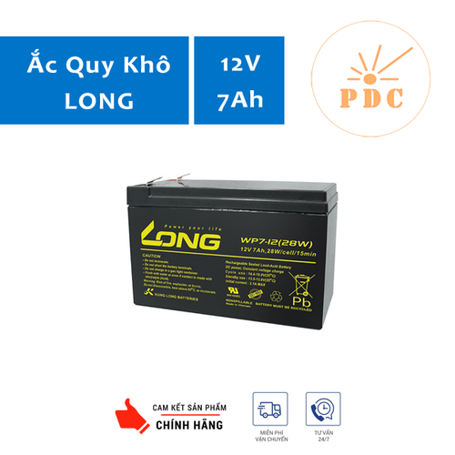 Ắc Quy LONG 12V-7AH, WP7-12 - Hàng Chính Hãng
