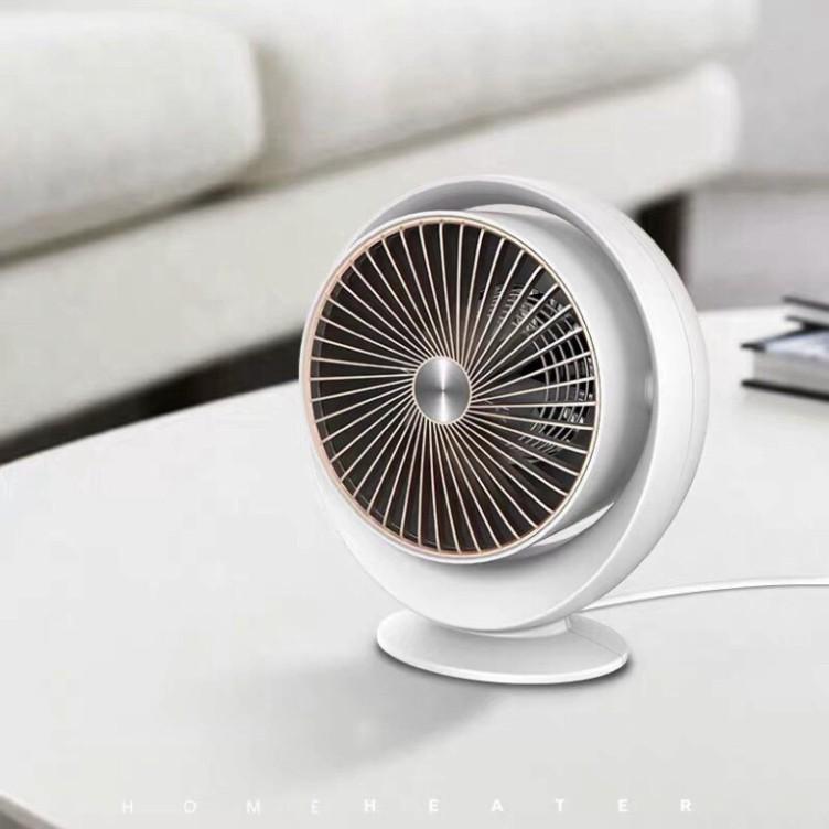Chăn Hè Lông Vũ Nhập khẩu Mẫu Hot 2021 Quạt sưởi mini 2 chiều để bàn Heater Fan công suất 800W, chống lật