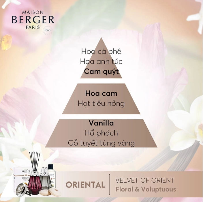 Maison Berger - Bộ tinh dầu xe hơi hương Velvet of Orient - 2 cái