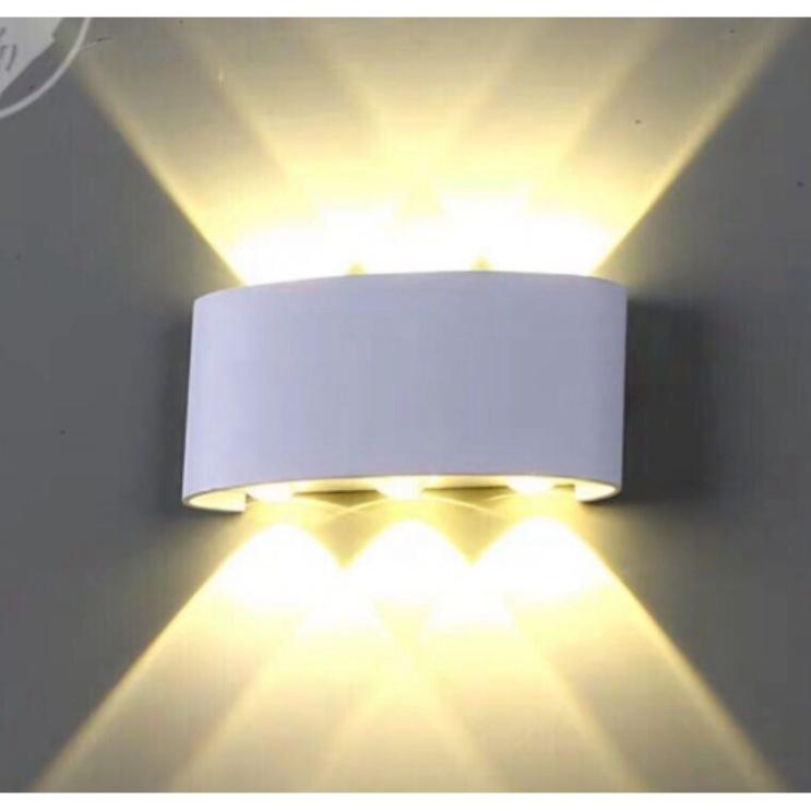 Đèn tường led 2 đầu 6w tia ánh sáng vàng, đèn tường led nghệ thuật trang trí có chỉ số chống nước B155-6B