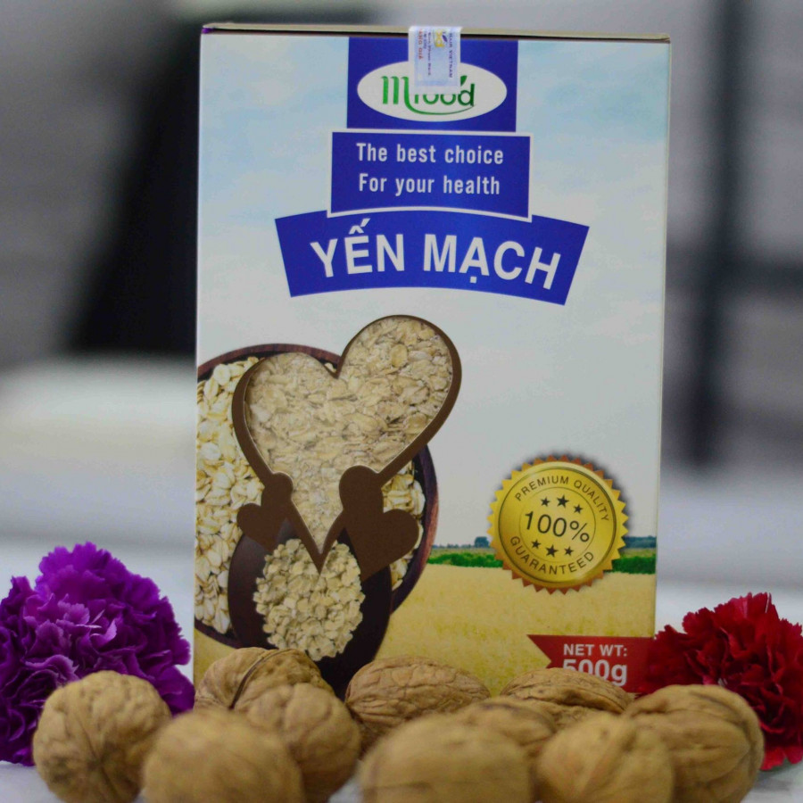 Yến Mạch Nguyên Hạt Cán Mỏng Hộp 500G