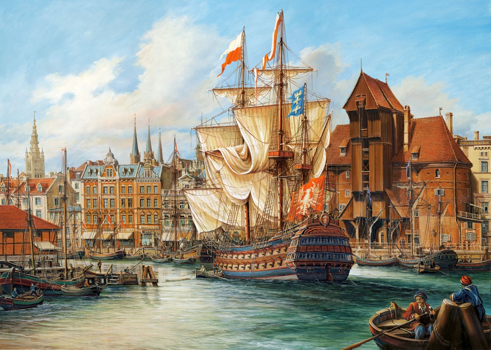 C102914 Đồ chơi ghép hình puzzle The old gdansk 1000 mảnh Castorland