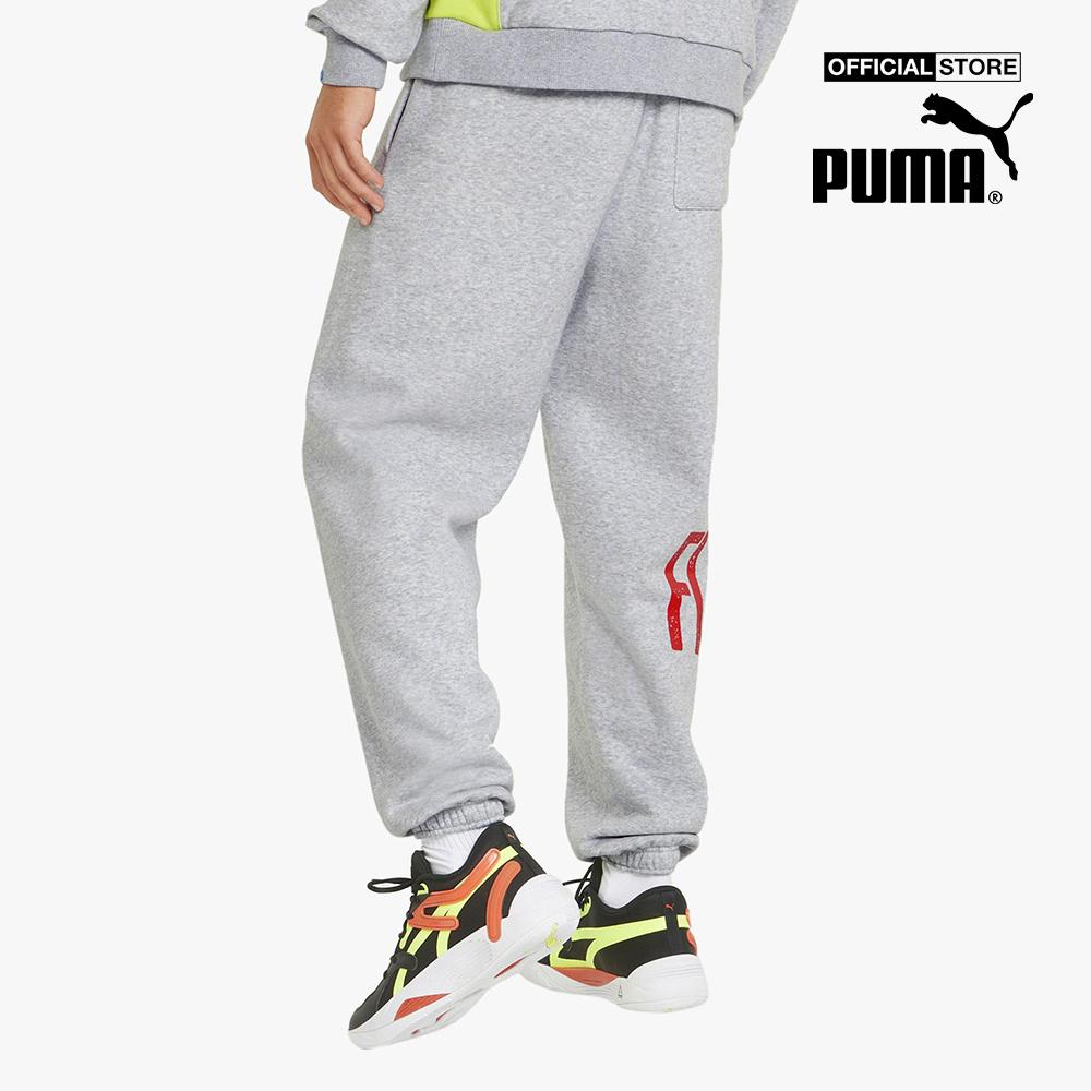 PUMA - Quần jogger nam lưng thun Playbook Basketball 534189-01