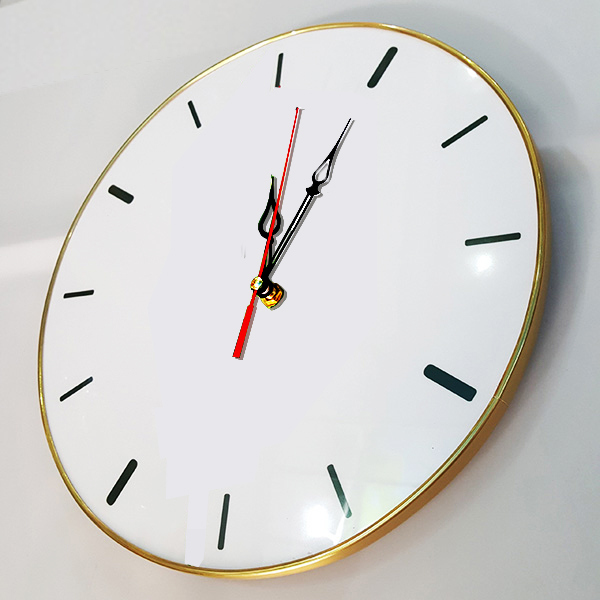 Đồng Hồ Pha Lê Treo Tường Phòng Khách Kèm Pin, Móc Treo - Tranh Hươu Tráng Gương Decor Không Gian Sang Trọng