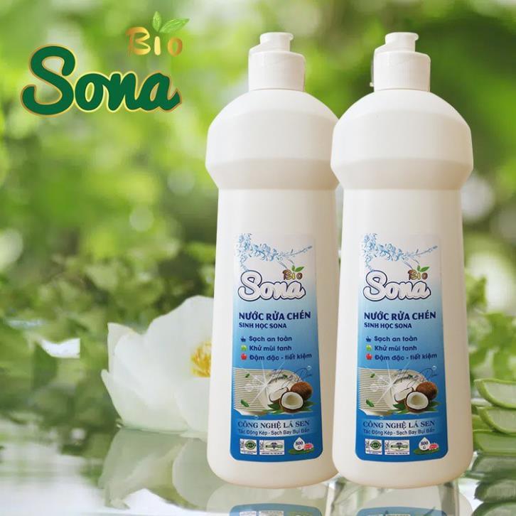 Nước Rửa Chén, Nước Rửa Bát Hữu Cơ Sona 800gr