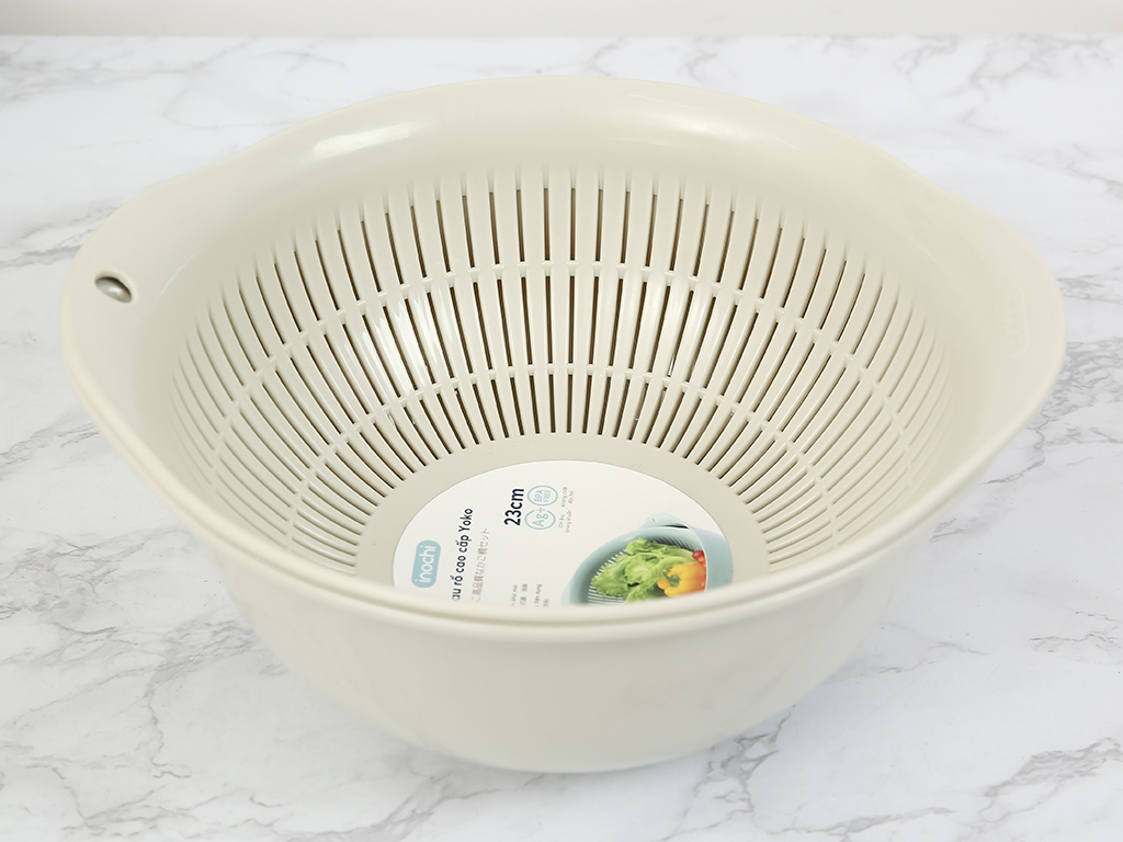 Set 02 Bộ thau rổ cao cấp Inochi Yoko - Công nghệ ion Ag+ giúp kháng khuẩn khử mùi