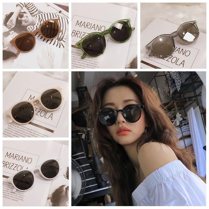 Kính mát nữ thời trang Hàn Quốc, kính râm gọng tròn đi biển nhiều màu Unisex