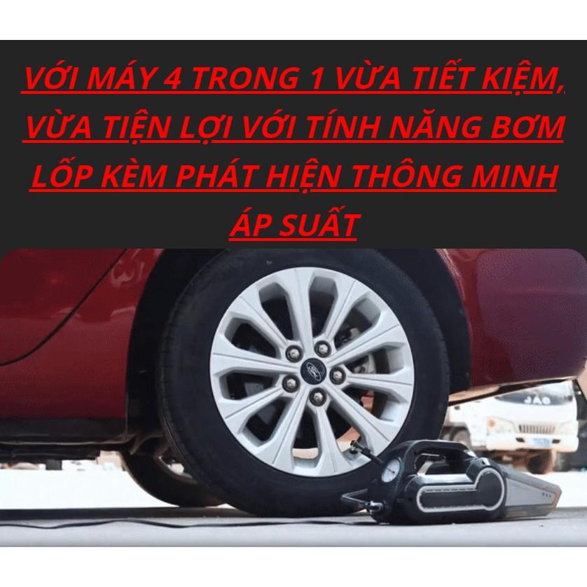 Hút bụi ô tô 4 trong 1 công nghệ màng lọc HEPA 360 độ thế hệ mới