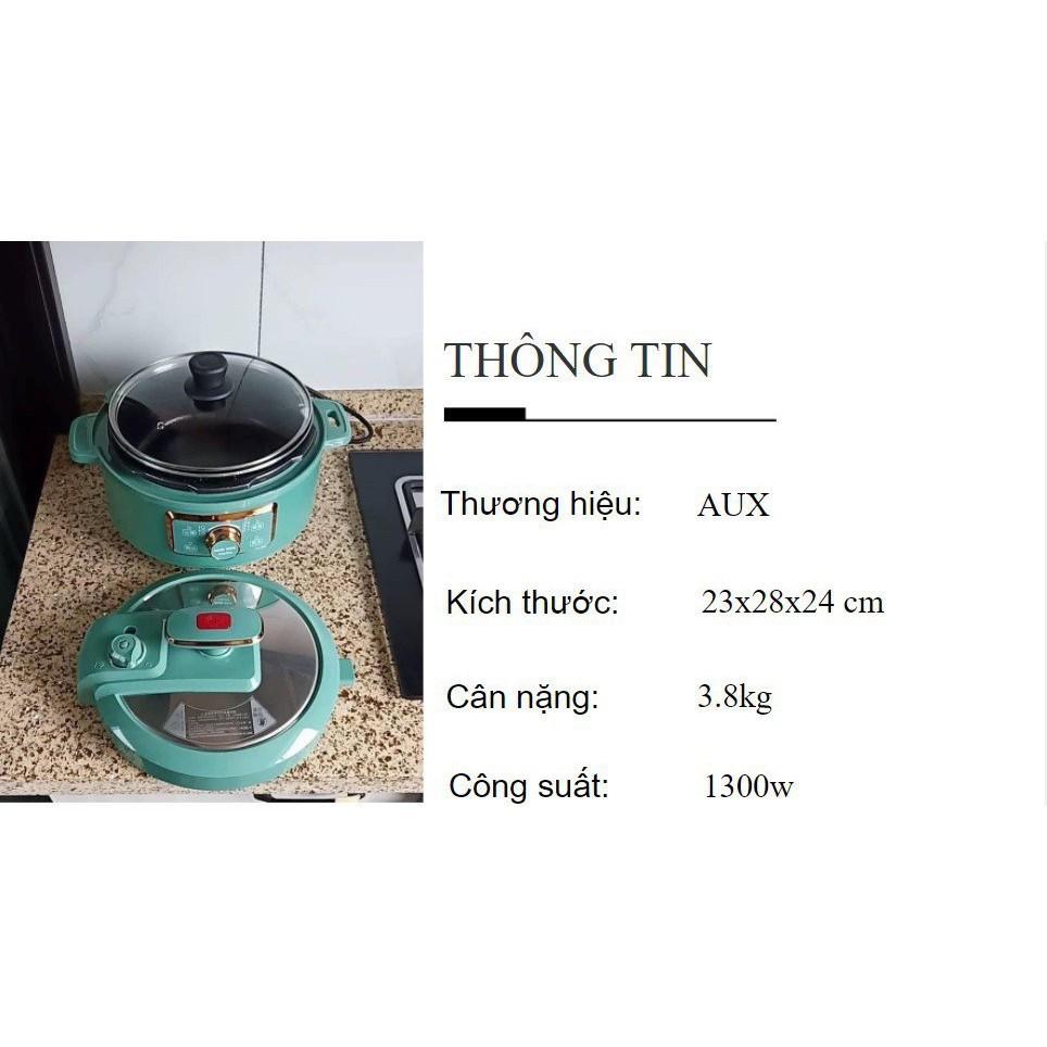 Nồi Áp Suất Điện Đa Năng, Hầm Xương, Ninh Cháo, Lẩu Nướng, Chiên Xào Tiện Lợi-Dung Tích 3L-Bảo Hành 12 Tháng