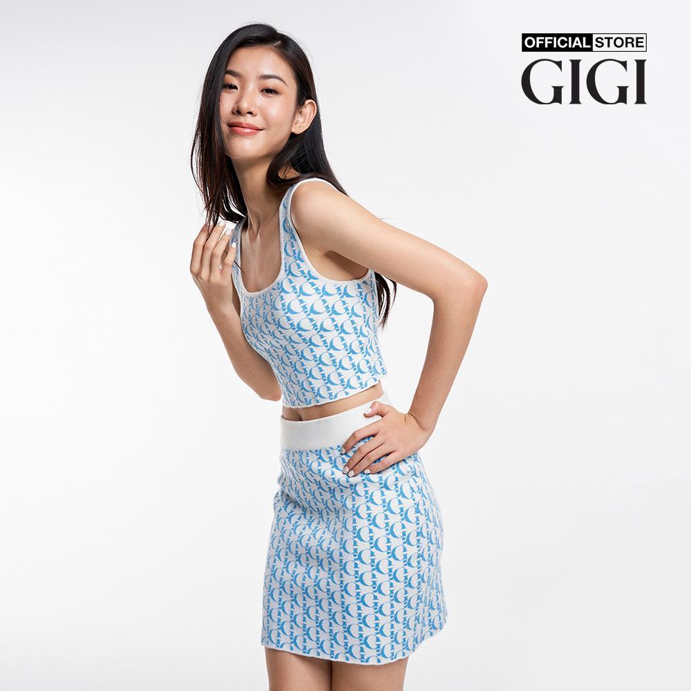 GIGI - Chân váy bút chì mini lưng thun phối logo thời trang G3301K231705