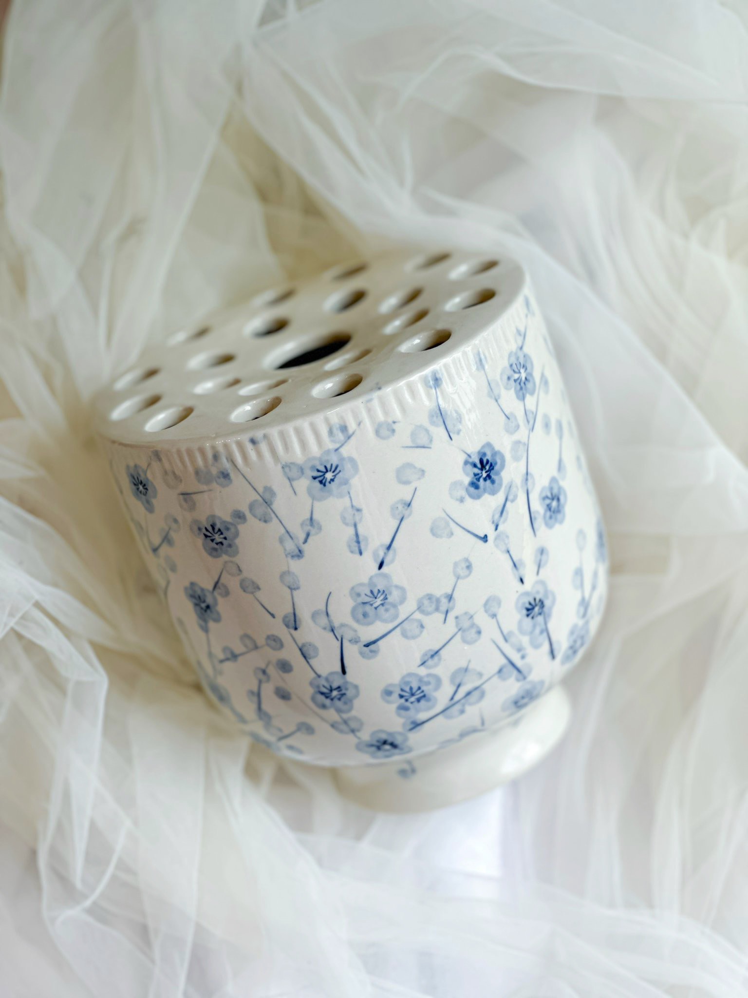 Lọ hoa gốm sứ Bát Tràng cao cấp cao 18cm