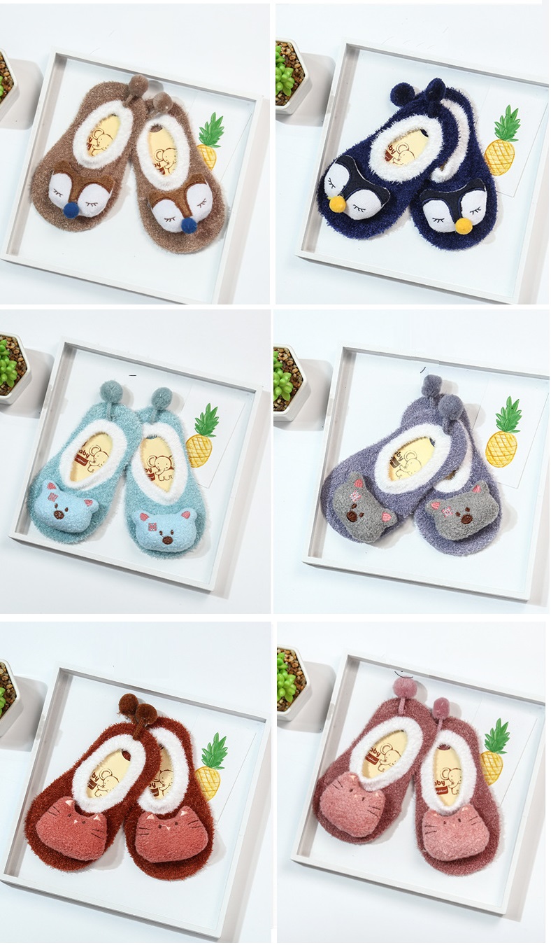 Tất Em Bé, Tất Giả Giày Len Xù 3D Có Chống Trơn