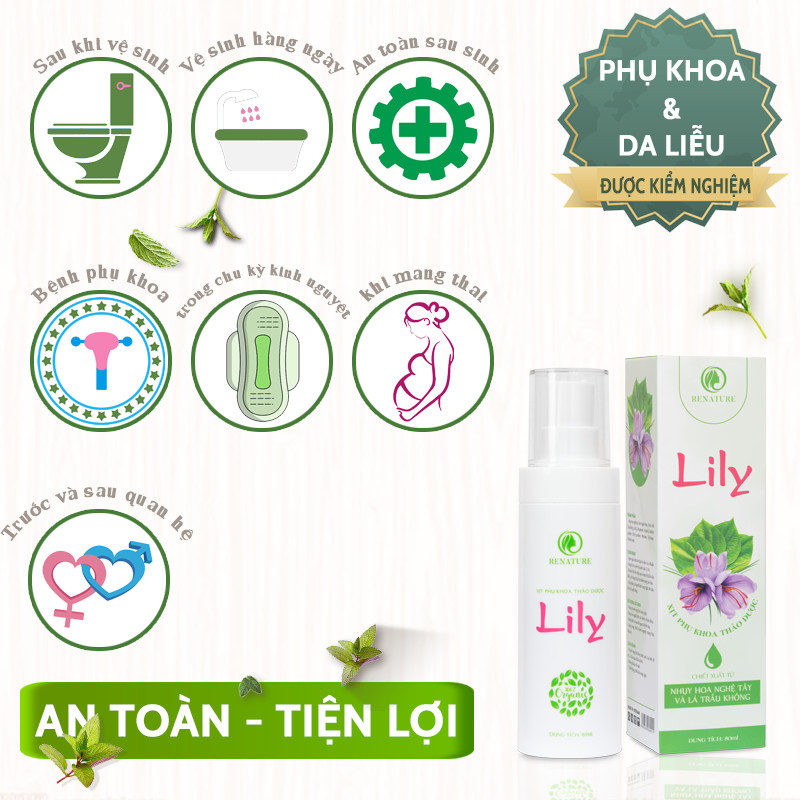 Xịt Phụ Khoa Thảo Dược Lily Chăm Sóc Bảo Vệ Vùng Kín Hằng Ngày, Hồng Hào Se Khít, Không Lo Nấm Ngứa