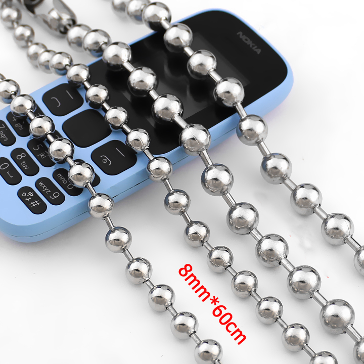 Dây chuyền inox Bi tròn to 8li MDC001_8 Không đen không gỉ sét