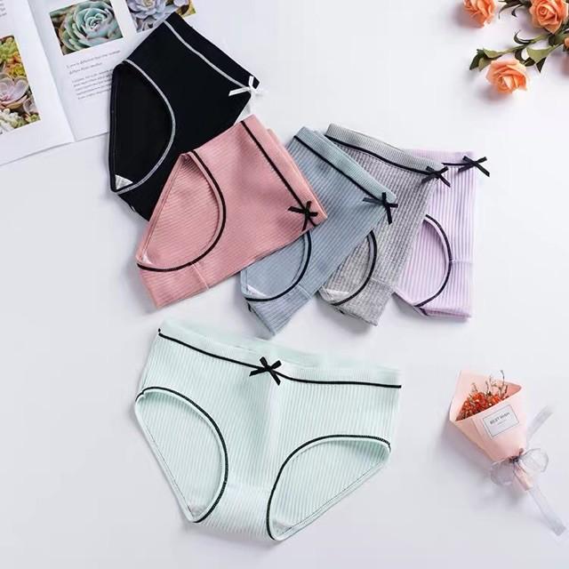 QUẦN LÓT COTTON GÂN TĂM HÀNG CAO CẤP. Co Giãn 4 chiều và Free Size từ 40kg tới 60kg.