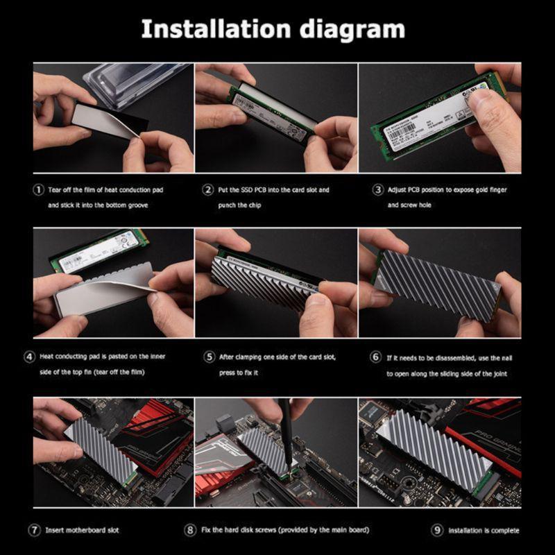 Bộ Tản Nhiệt Ổ Cứng Ssd Kok M2-3 M.2 2280 Ssd Cho Máy Tính Cá Nhân