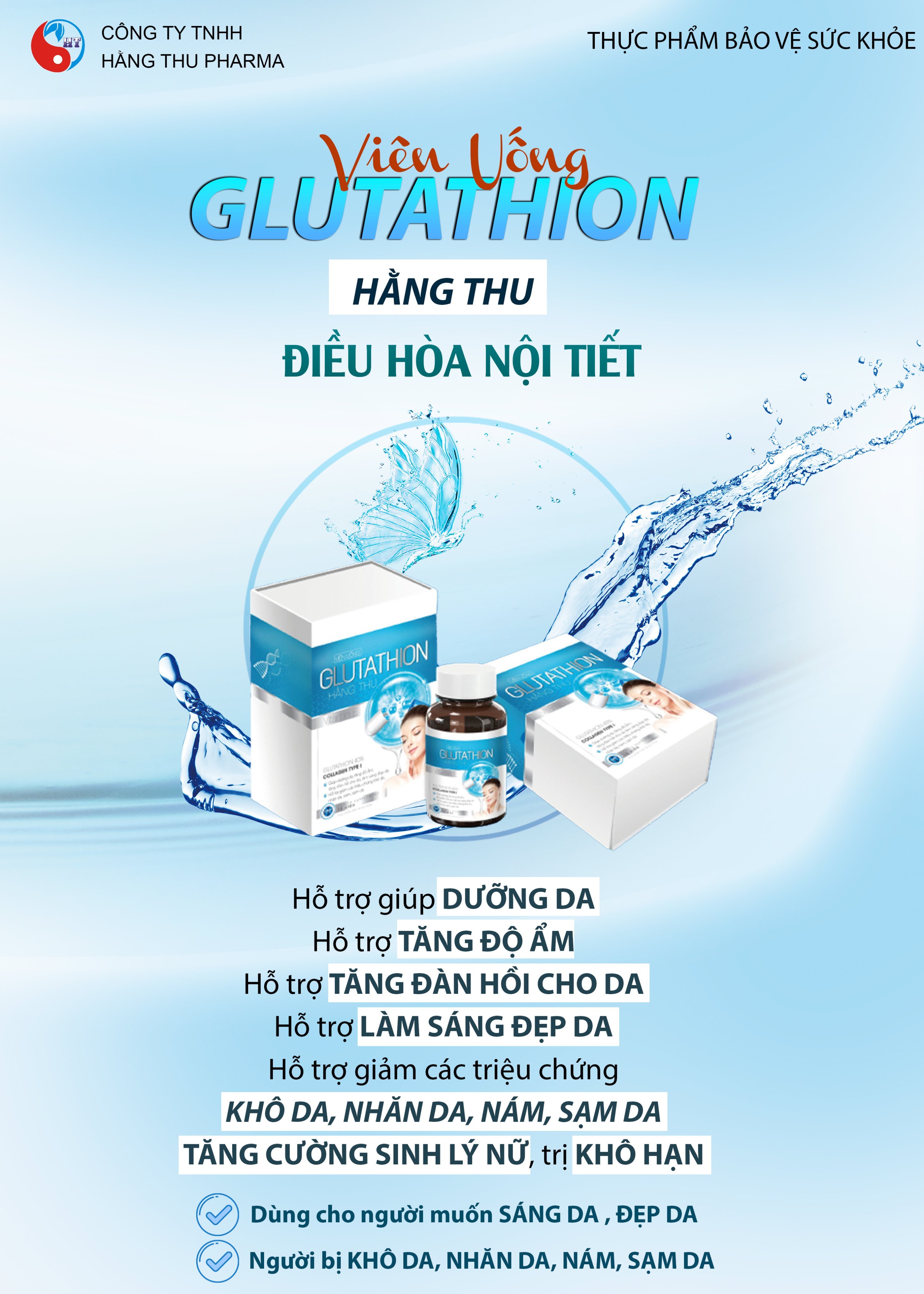 Viên uống Glutathion HT điều hòa nội tiết tố 