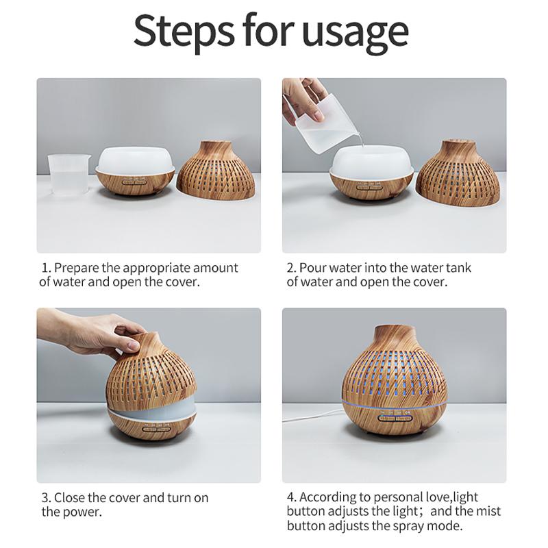 Điện Máy Khuếch Tán Tinh Dầu Phun Sương Tạo Ẩm Không Khí 400ML 500ML 550ML Siêu Âm Thanh Mát Phun Sương Tạo Phun Sương Tạo Ẩm Hình Ếch Con LED Máy Khuếch Tán Tinh Dầu cho Gia Đình