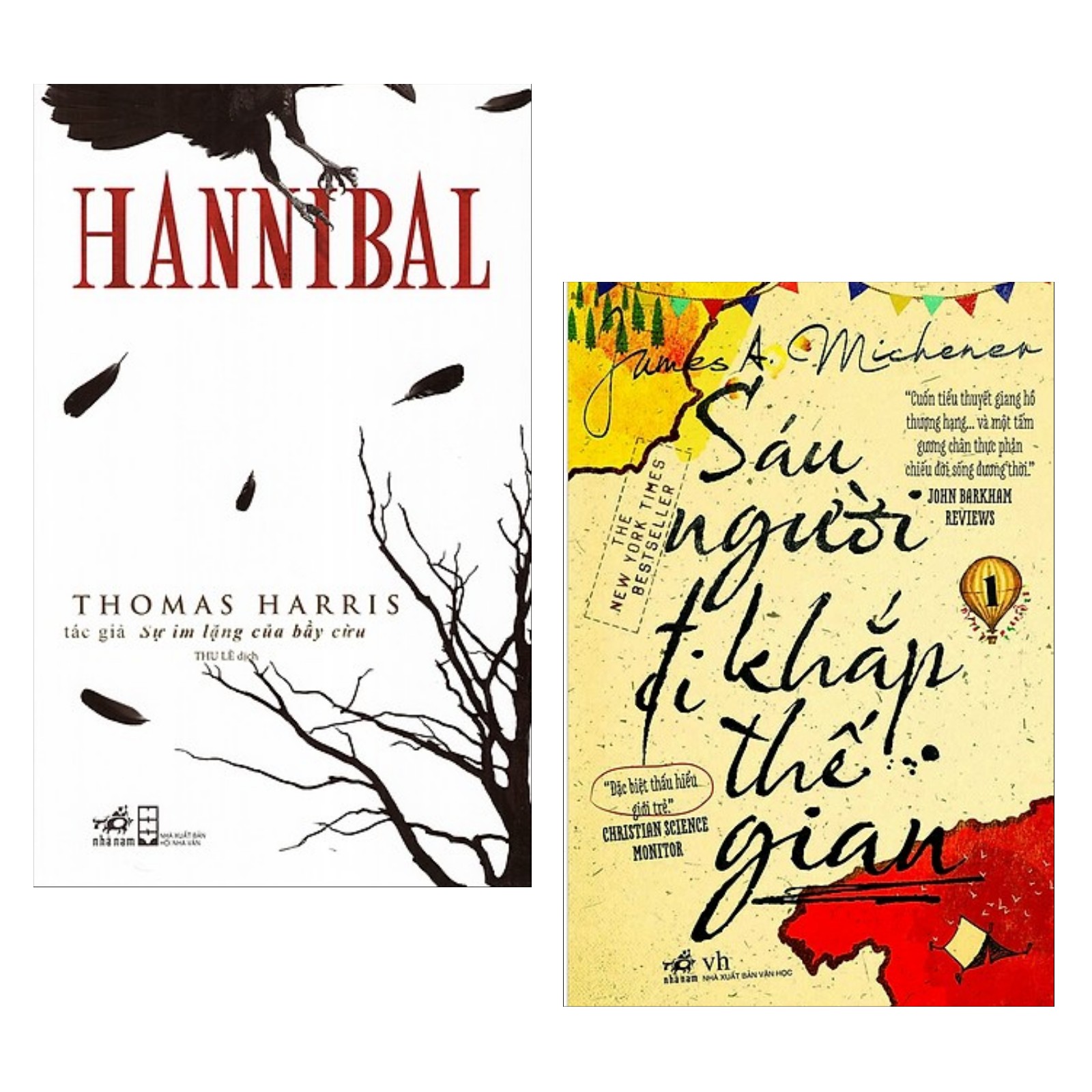 Combo 2 Cuốn Tiểu Thuyết Lãng Mạn Hay: Hannibal  + Sáu Người Đi Khắp Thế Gian  - Tái Bản 2018 / Tặng Kèm Bookmark Happy Life