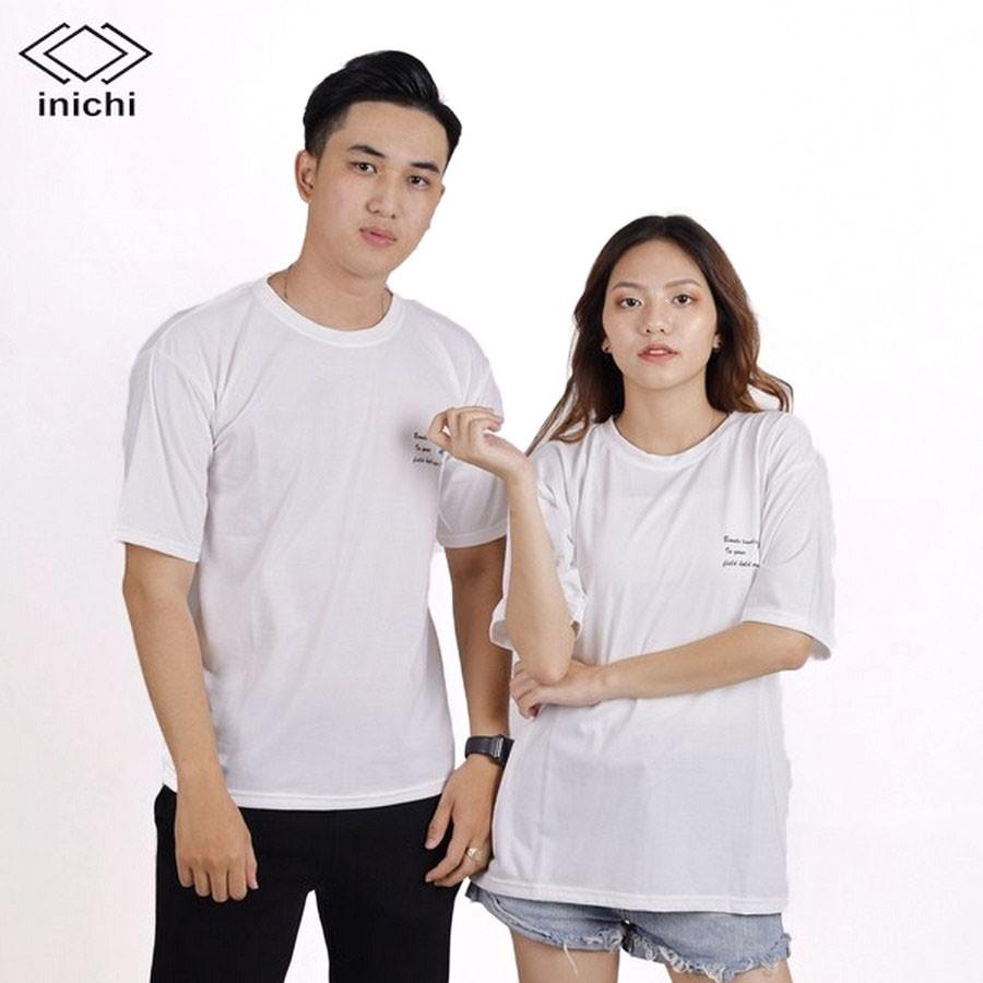 Áo thun tay lỡ INICHI A591 phong cách Unisex cho cả nam nữ hình in hoa bông cúc