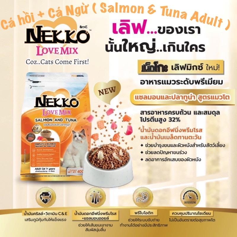 Hạt Nekko mix thịt cá sấy cho Mèo