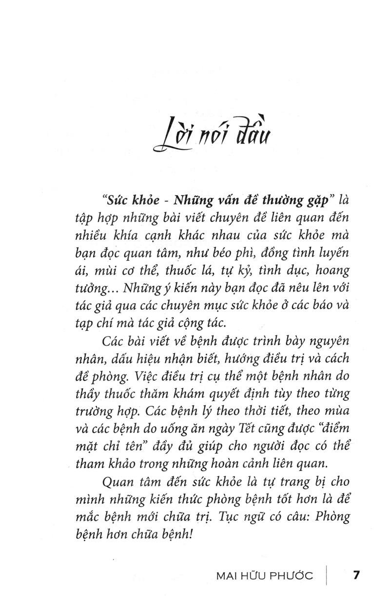 Sức Khỏe Những Vấn Đề Thường Gặp