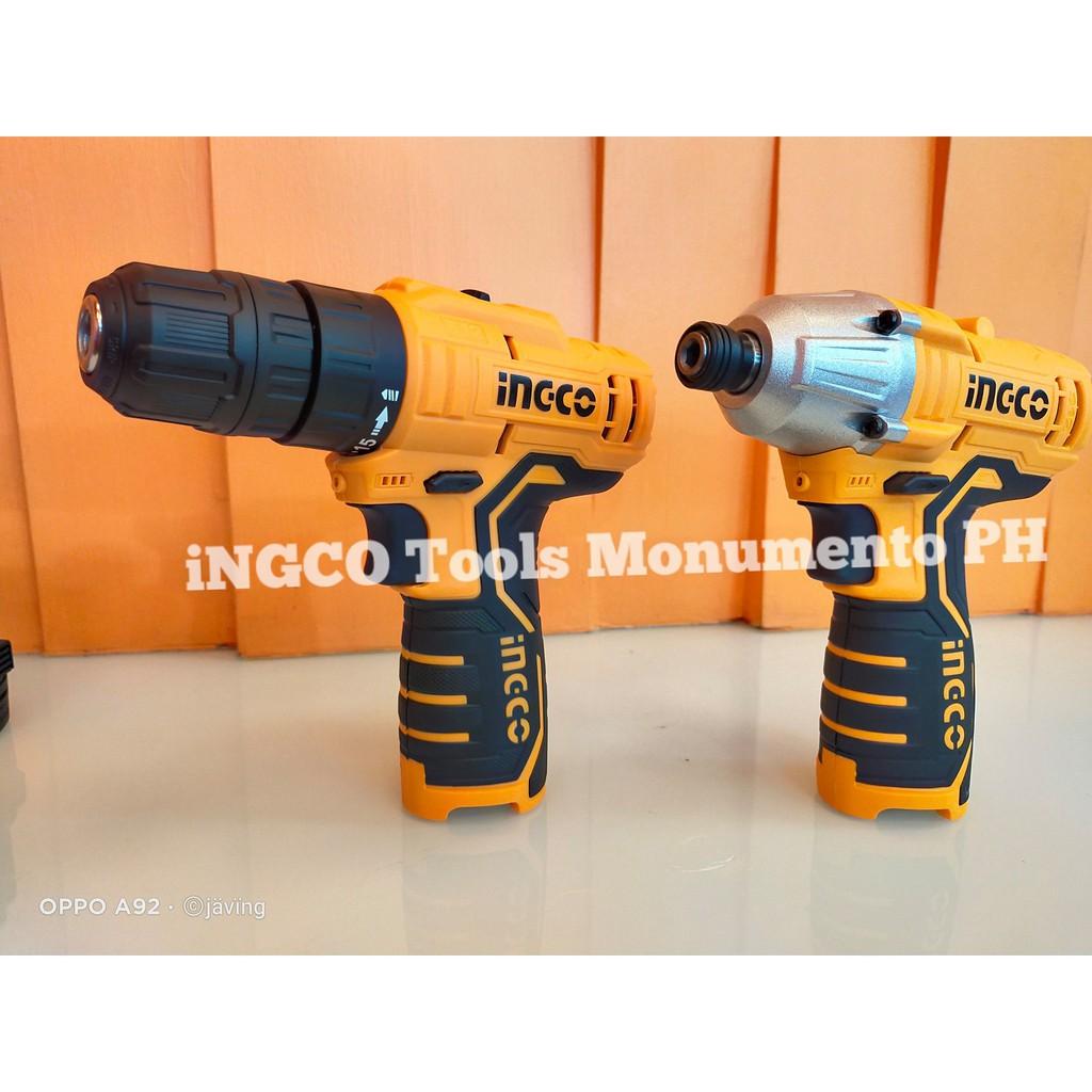 BỘ MÁY KHOAN VÀ MÁY SIẾT VÍT DÙNG PIN 12V INGCO CKLI1201 - HÀNG CHÍNH HÃNG