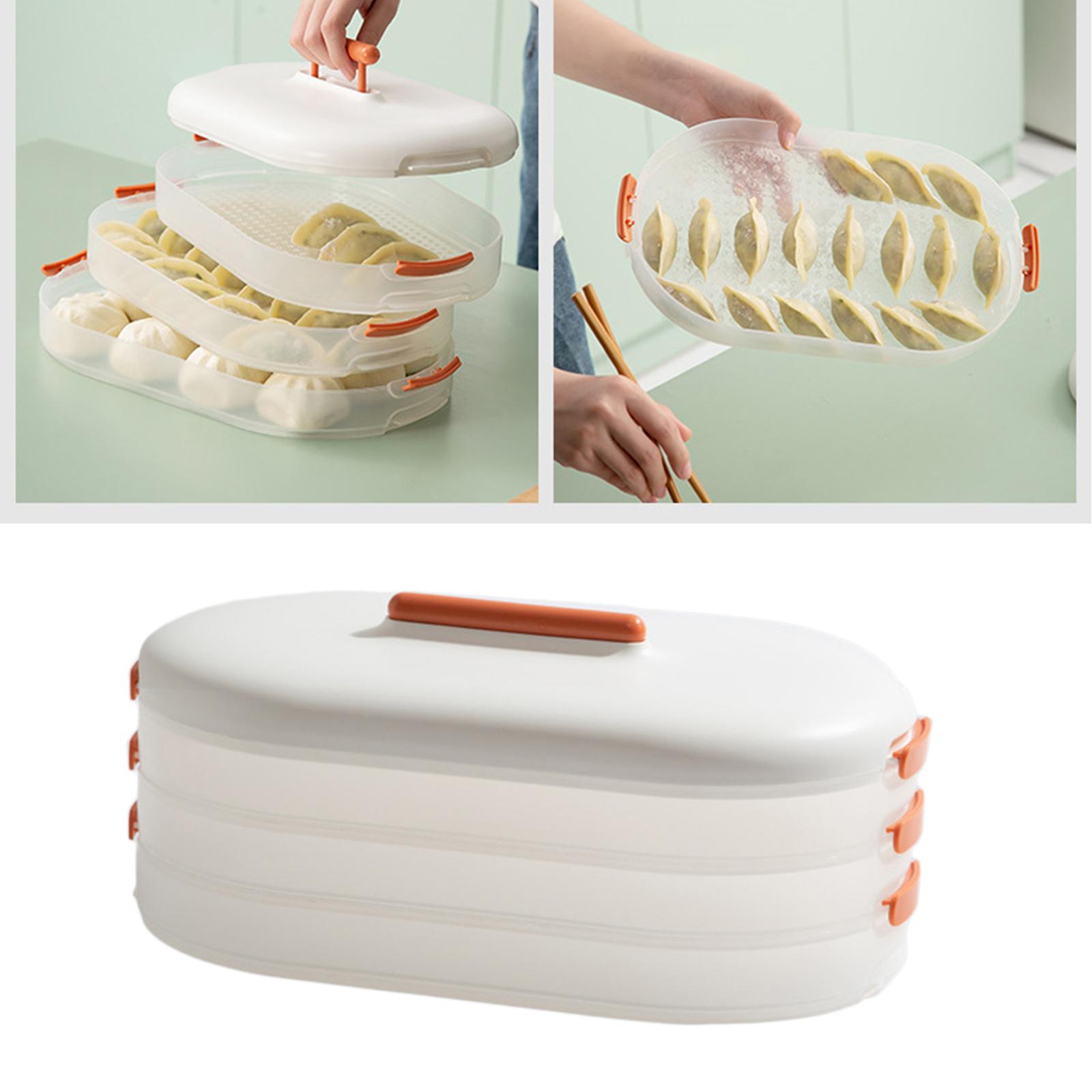 Fridge Food Storage Container Organizer Bins Dumpling Egg Keeper Holder Box