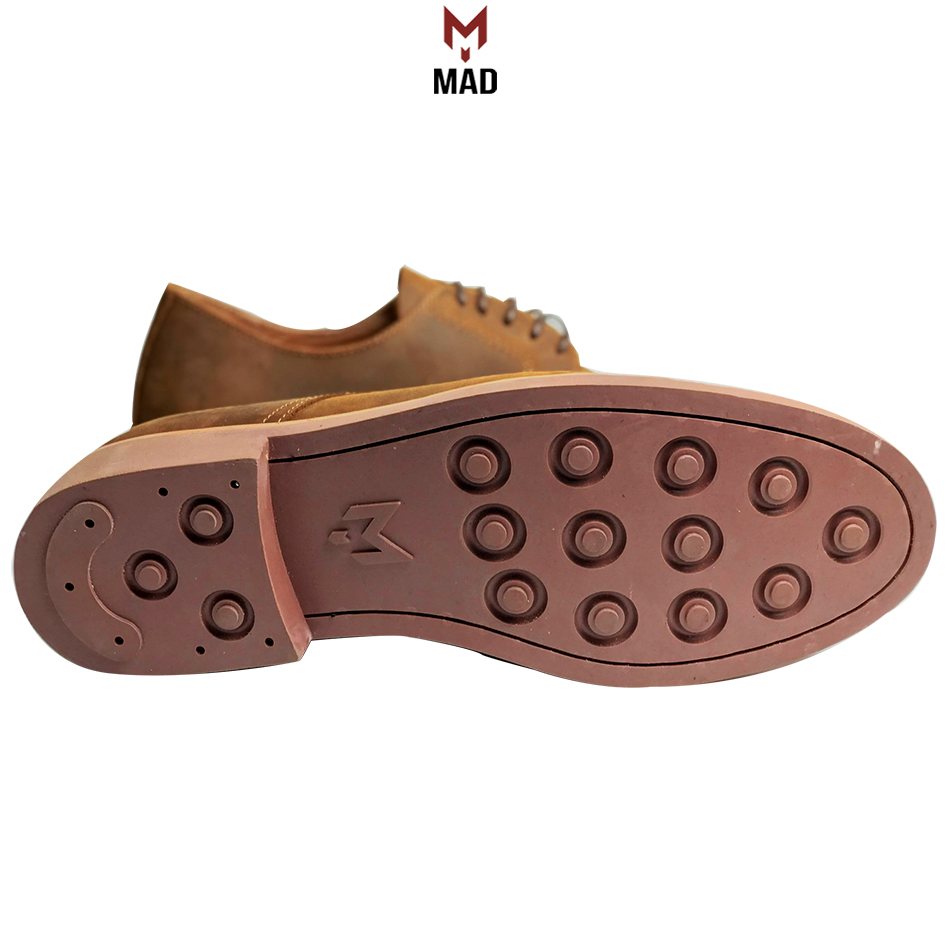 Giày tây nam Derby Plain MAD Shoes da bò sáp ngựa điên buộc dây thời trang cao cấp chất lượng tốt