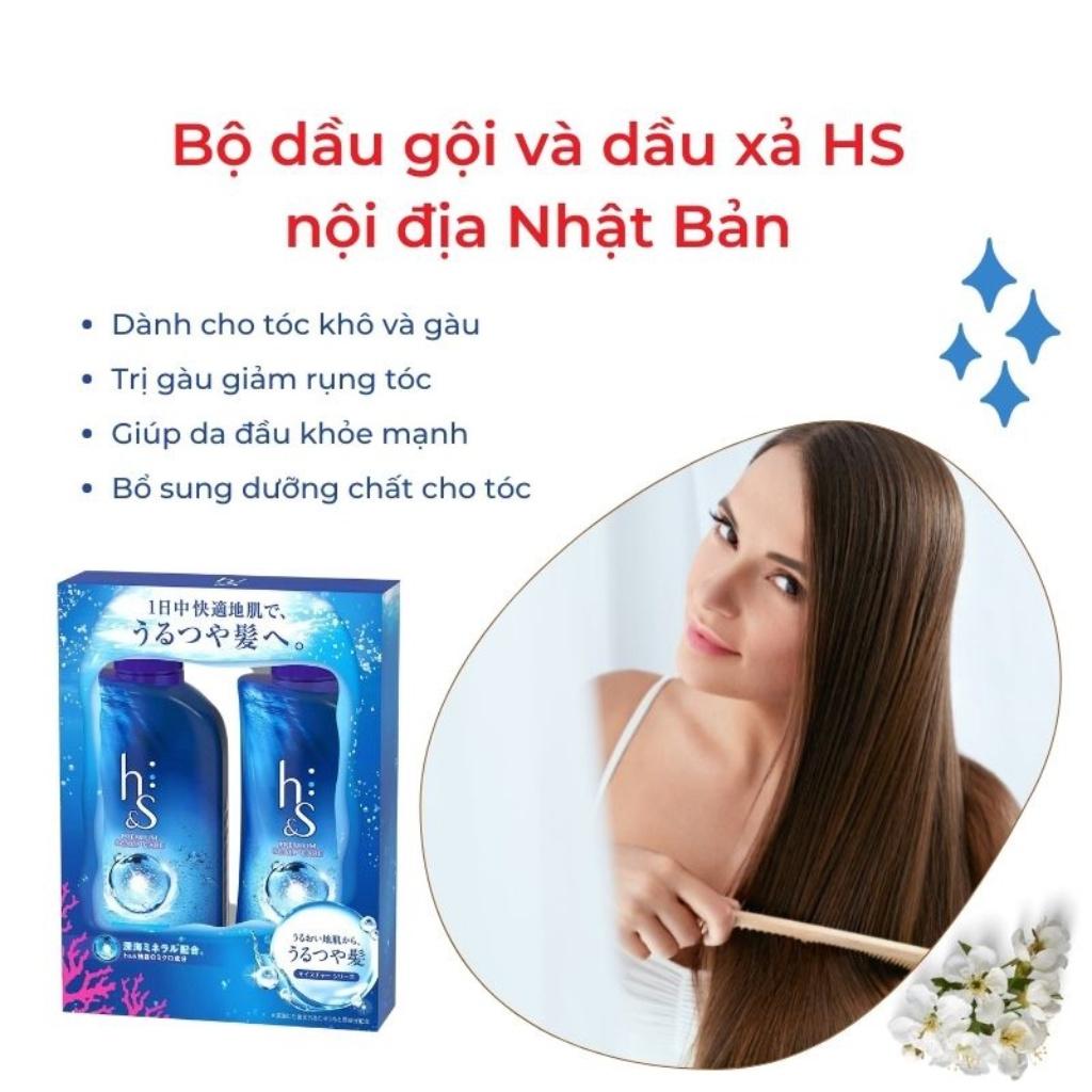 Bộ dầu gội xả H&amp;S Nhật Bản phục hồi hư tổn và gàu - Xanh lá