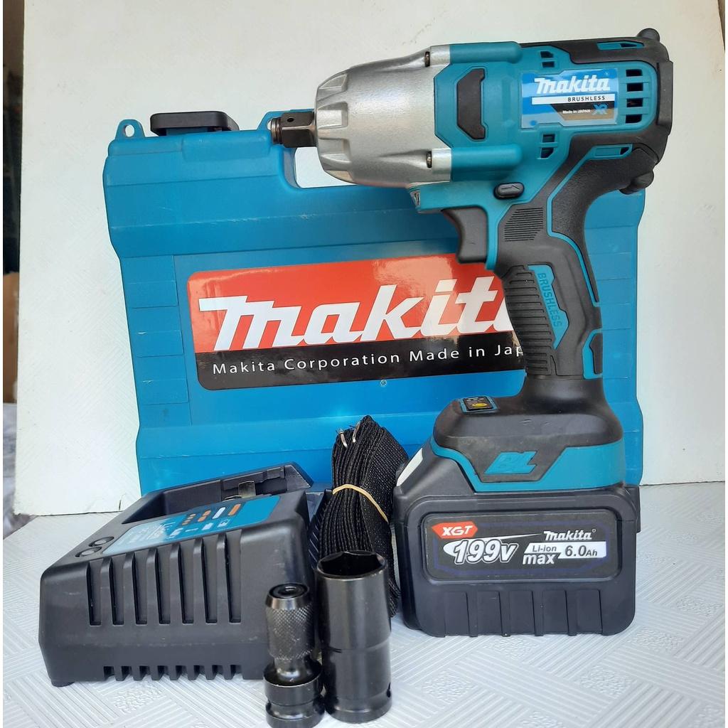 Máy siết bulong MAKITA980N.m lực siết khủng động cơ không chổi than