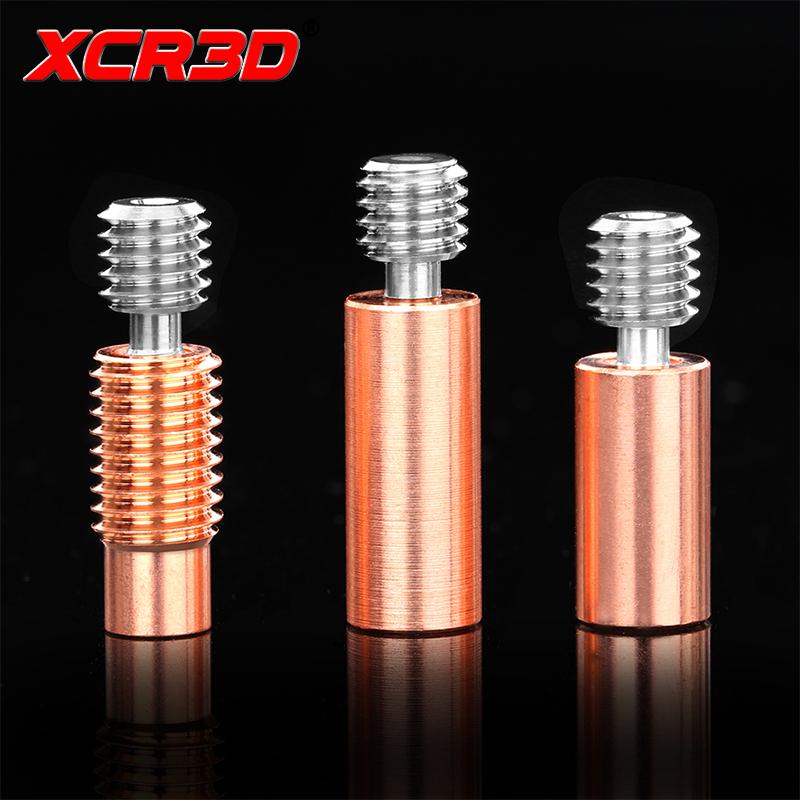 Máy in 3D XCR Block V6 Máy sưởi Titan BiMetal Hợp kim Hợp kim Bimetal Copper Throat cho E3D V6 Hotend 1.75mm Filament