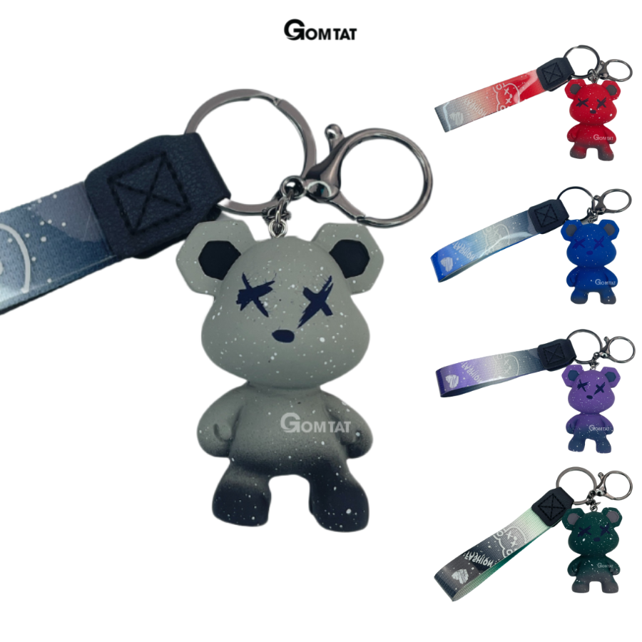 Móc Treo Chìa Khóa Thời Trang, Móc Khóa Hình Gấu Treo Trên Balo Túi Xách Siêu Dễ Thương - BEAR-KEY-002