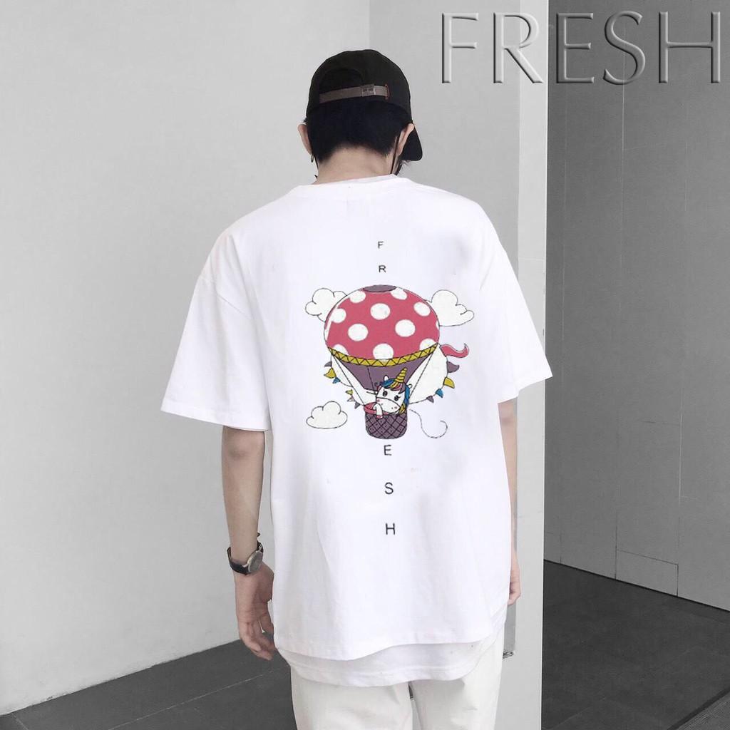 Áo Thun Đôi Hoa 2 Màu Tặng Kèm Gương Mini Siêu Xinh