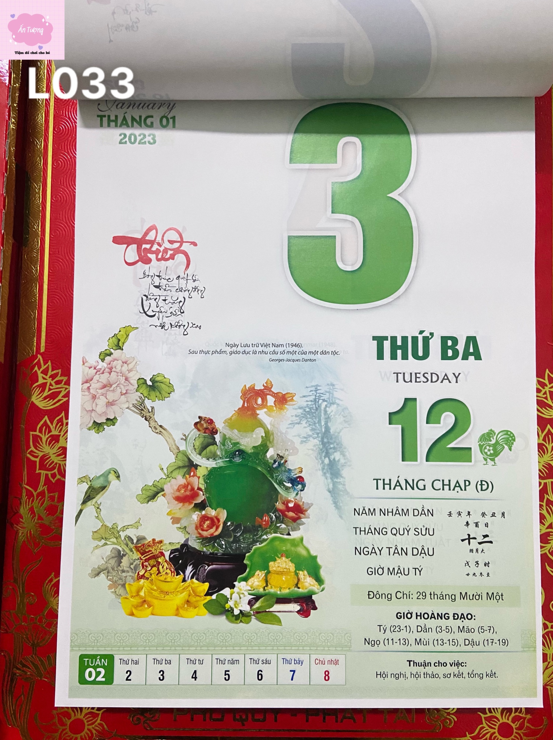 Bộ lịch Giáp Thìn 2024 - Lịch Bloc Cực Đại -chủ đề " Việt Nam Mến Thương" - L033