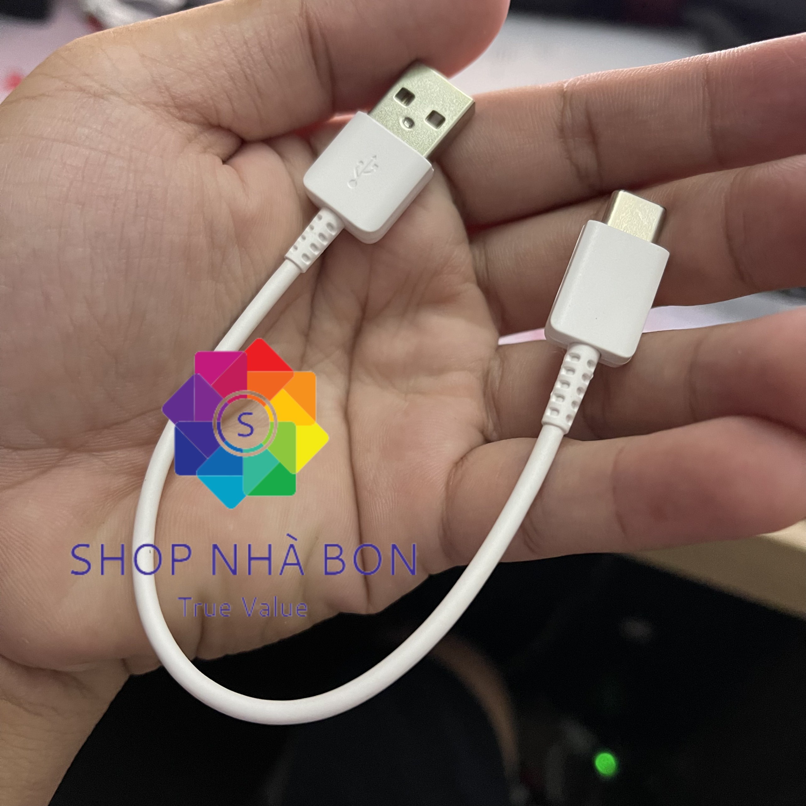 Cáp Sạc Nhanh USB TYPE C 2A - 25CM Thích hợp dùng với pin dự phòng. loa bluetooth...