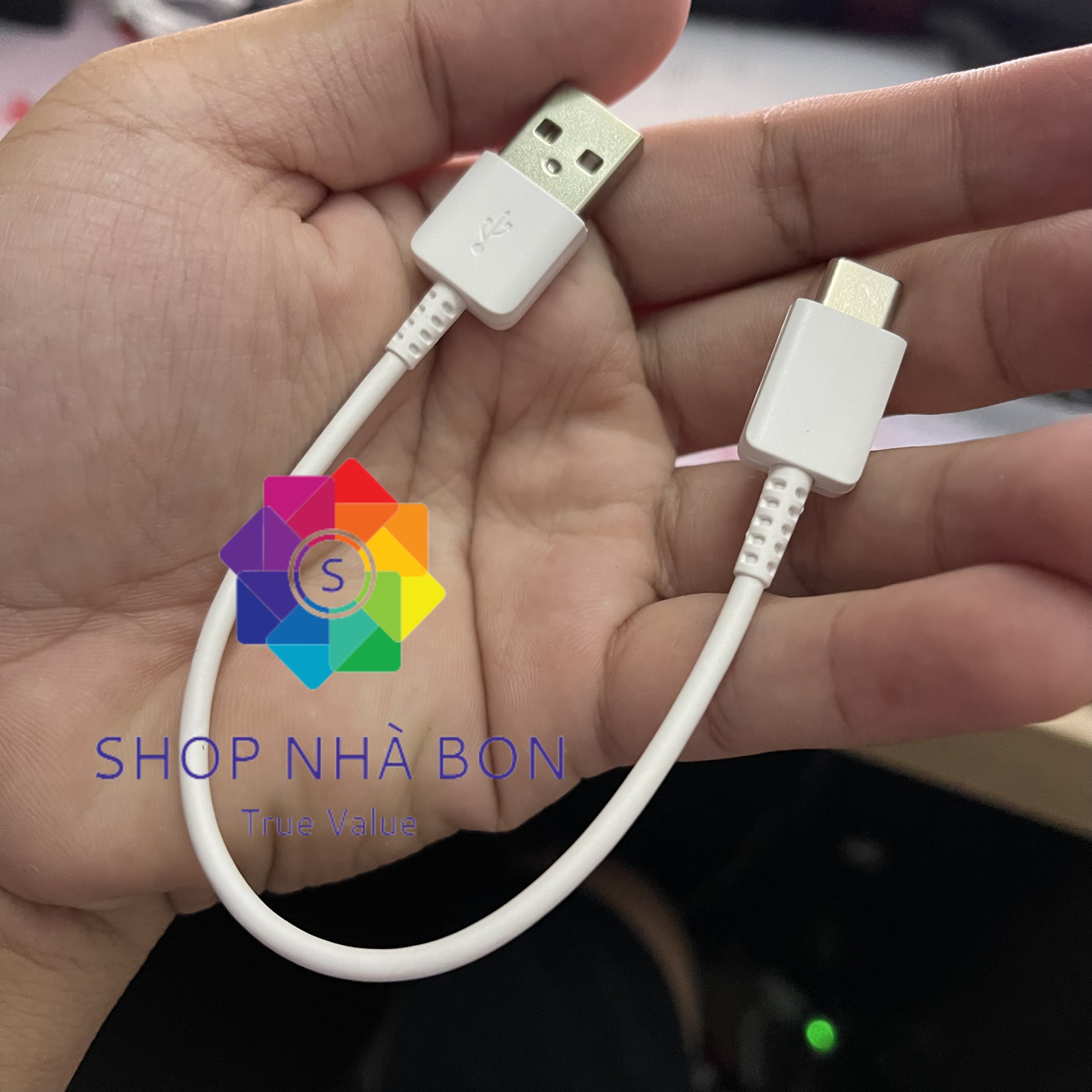 Hình ảnh Cáp Sạc Nhanh USB TYPE C 2A - 25CM  Thích hợp dùng với pin dự phòng. loa bluetooth...