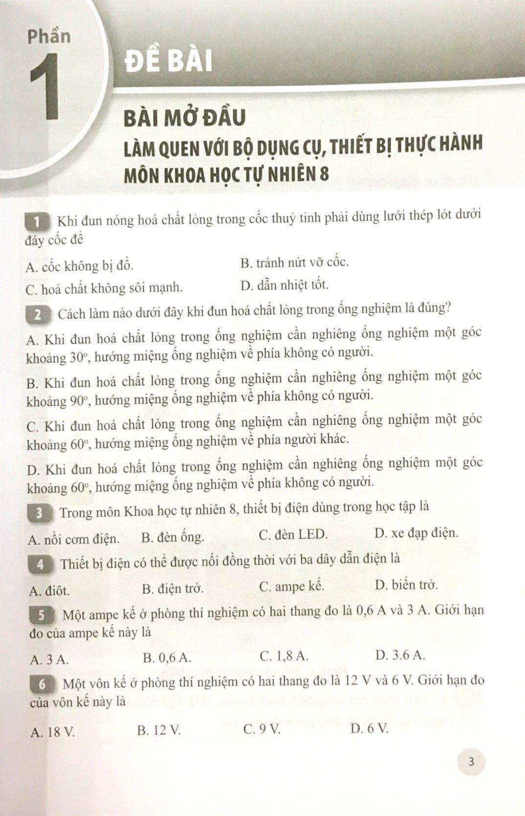 Bài Tập Khoa Học Tự Nhiên 8 (Cánh Diều) (Chuẩn)